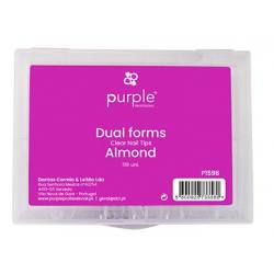 PURPLE Tips SQUARE Plastic Nail Forms 120uds P1601