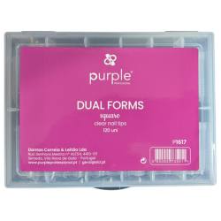 PURPLE Tips SQUARE Dual Forms 120uds P1617