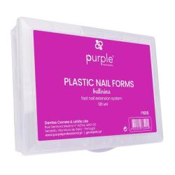 PURPLE Tips BALLERINA Plastic Nail Forms 120uds P1616