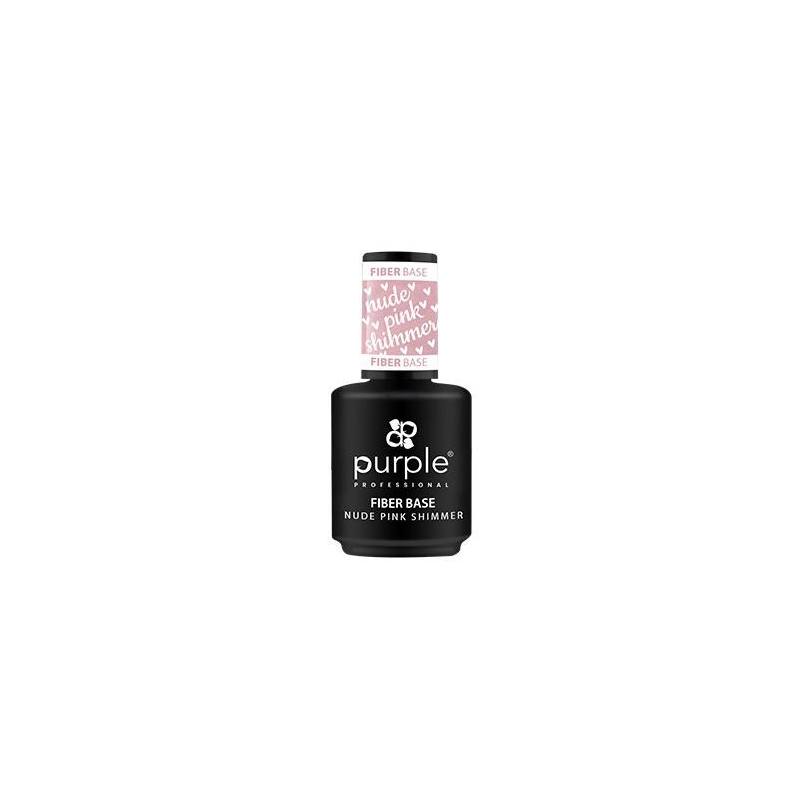 PURPLE Base Fiber Nude Pink Shimmer 15ml P424